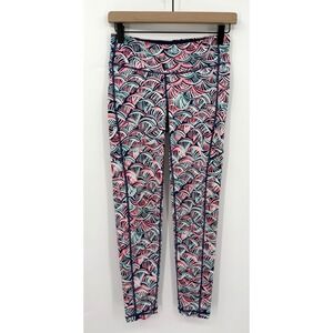 Lilly Pulitzer Luxletic Pants‎ Womens Small Blue Pink Leggings Athletic Yoga